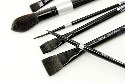Watercolor Brushes: Silver Black Velvet. There is no substitute.
